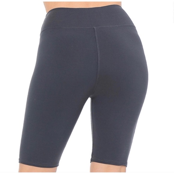 1 LEFT! RESTOCKED! Charcoal High Waist Uber Soft Biker Shorts - Picture 5 of 5